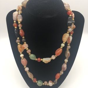 Vintage Multi-stone Beaded Necklace